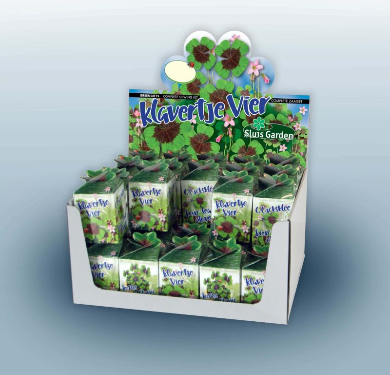 Greengift, Klavertje-vier 40 stuks in showdoos