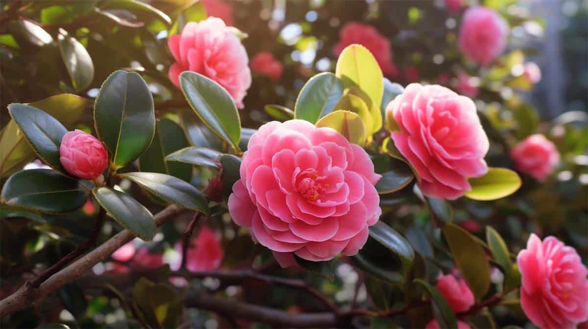 Standplaats van de Camellia Japonica